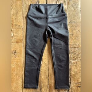 Alo Yoga Black Sheen High Waisted Leggings